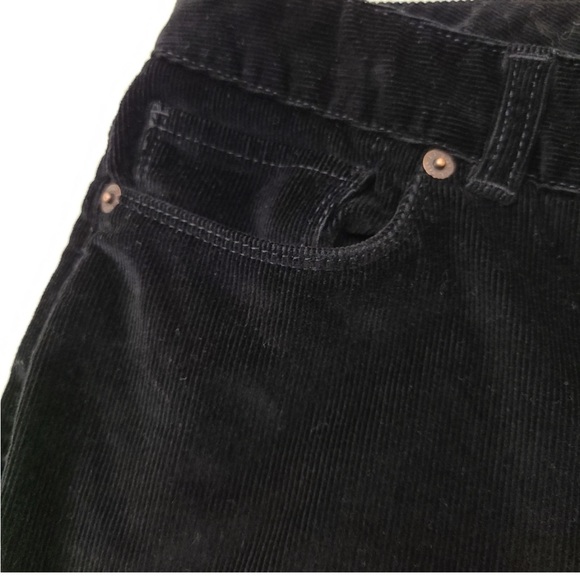 L.l. Bean women's classic black straight leg corduroy pants - Picture 6 of 10